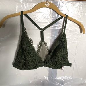 Size L Victoria’s Secret bralette, army green.